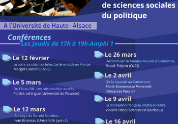 Conférences de sciences sociales du politique 2026